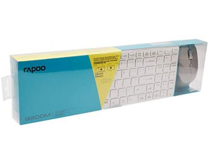 RAPOO KEYBOARD MOUSE COMBO WIRELESS (9300M) WHITE